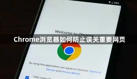 Chrome浏览器如何防止误关重要网页1