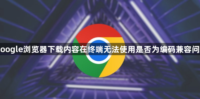 Google浏览器下载内容在终端无法使用是否为编码兼容问题1