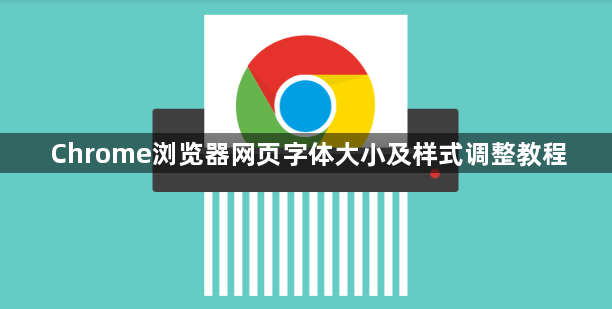 Chrome浏览器网页字体大小及样式调整教程1