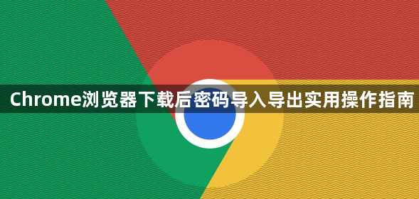 Chrome浏览器下载后密码导入导出实用操作指南1