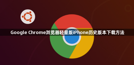 Google Chrome浏览器轻量版iPhone历史版本下载方法1