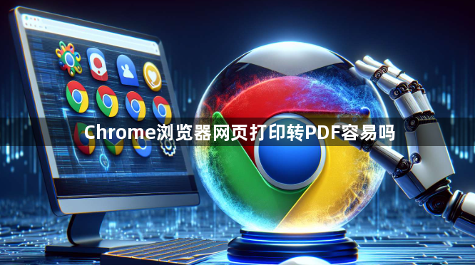 Chrome浏览器网页打印转PDF容易吗1