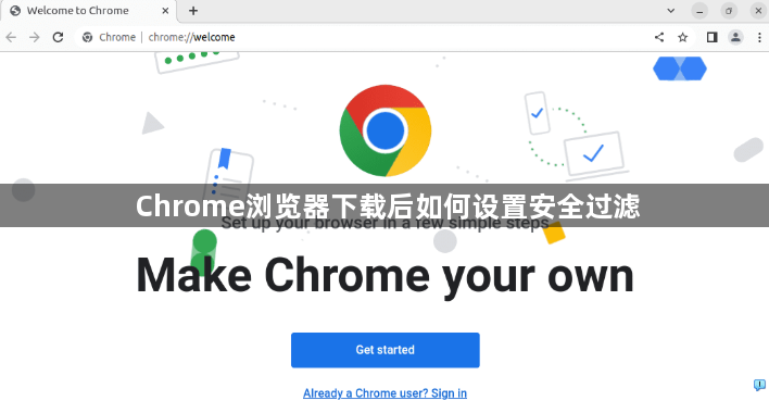 Chrome浏览器下载后如何设置安全过滤1