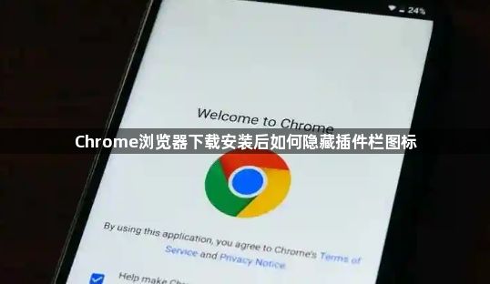 Chrome浏览器下载安装后如何隐藏插件栏图标1