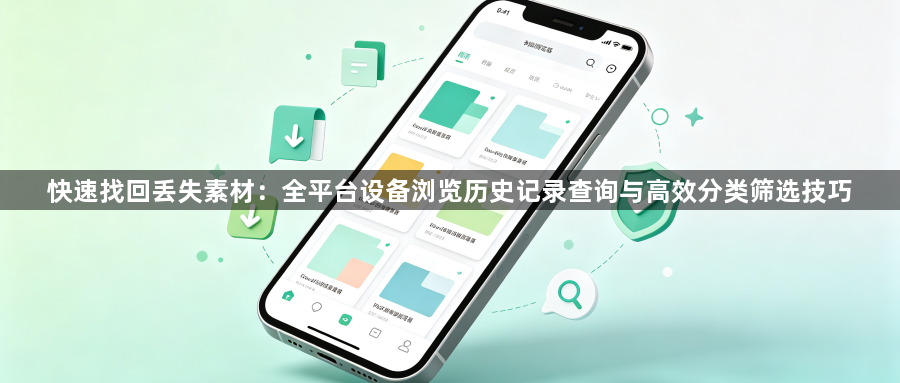 快速找回丢失素材:全平台设备浏览历史记录查询与高效分类筛选技巧1
