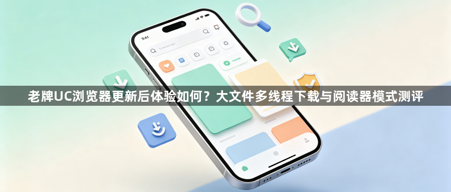 老牌UC浏览器更新后体验如何?大文件多线程下载与阅读器模式测评1