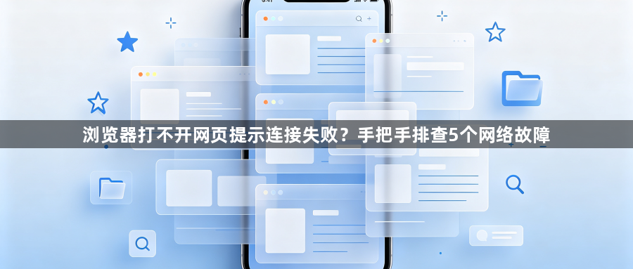 浏览器打不开网页提示连接失败？手把手排查5个网络故障1