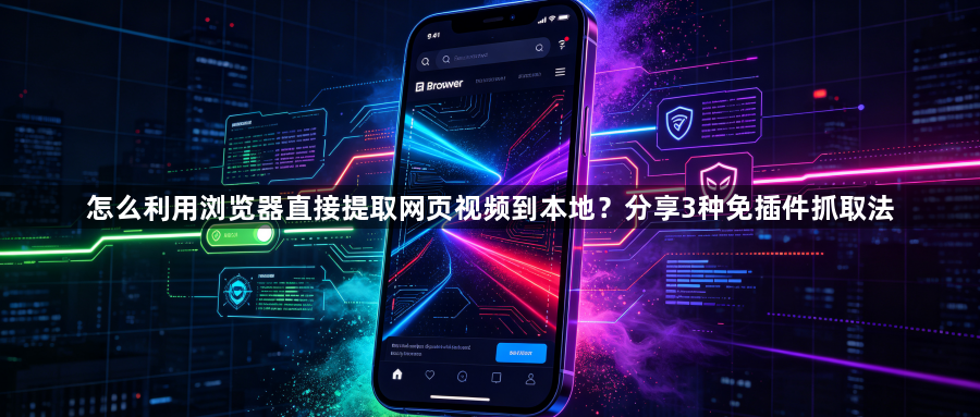 怎么利用浏览器直接提取网页视频到本地？分享3种免插件抓取法1