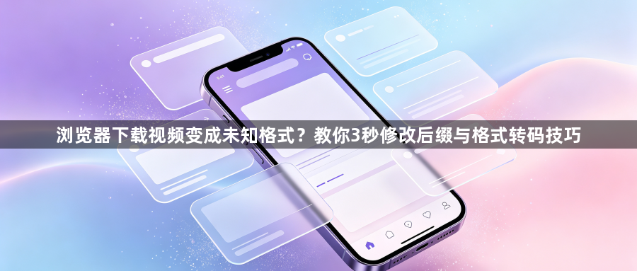 浏览器下载视频变成未知格式？教你3秒修改后缀与格式转码技巧1