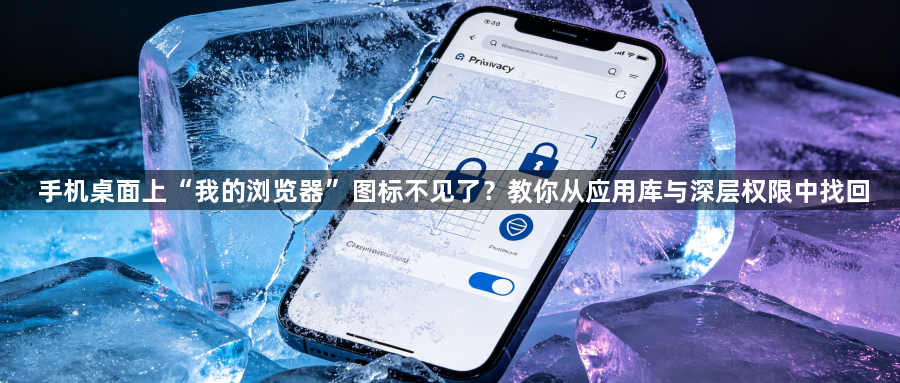 手机桌面上“我的浏览器”图标不见了？教你从应用库与深层权限中找回1