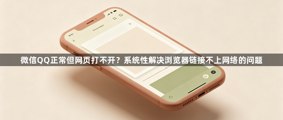 微信QQ正常但网页打不开?系统性解决浏览器链接不上网络的问题1