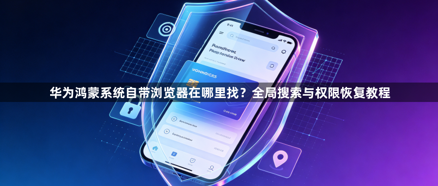 华为鸿蒙系统自带浏览器在哪里找？全局搜索与权限恢复教程1