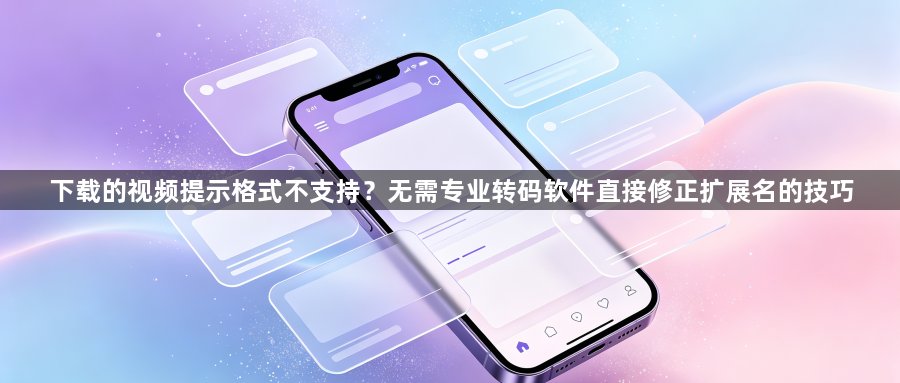 下载的视频提示格式不支持?无需专业转码软件直接修正扩展名的技巧1