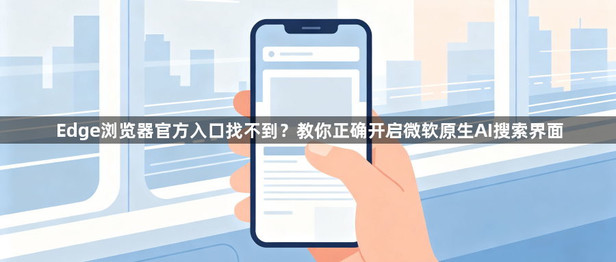 Edge浏览器官方入口找不到？教你正确开启微软原生AI搜索界面1
