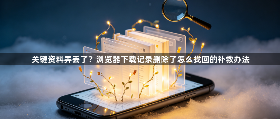 关键资料弄丢了？浏览器下载记录删除了怎么找回的补救办法1
