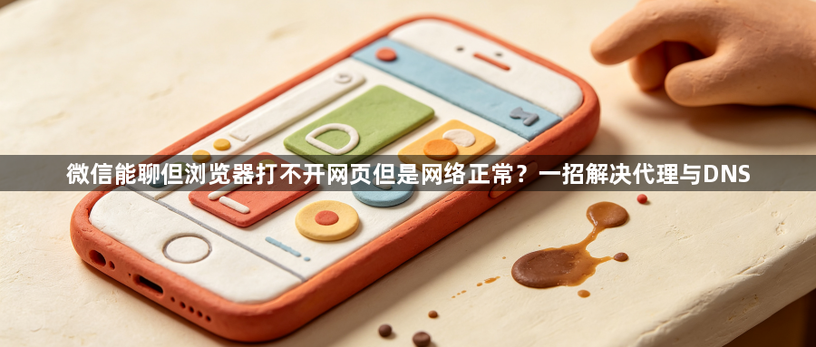 微信能聊但浏览器打不开网页但是网络正常？一招解决代理与DNS1